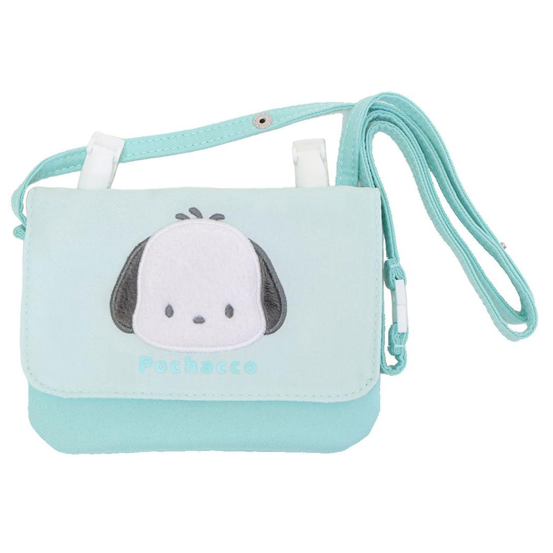 シネマコレクション cinemacollection ポチャッコ クリップポケット 横長タイプ ショルダーひもつき どこでもポッケ サンリオ カミオジャパン キッズポシェット キャラクター グッズ グリーン