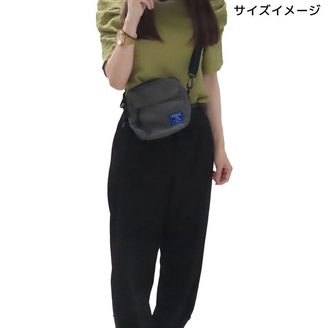 シネマコレクション cinemacollection スヌーピー ショルダーバッグ RE-PET ミニスクエアショルダー BLネーム ジョークール ピーナッツ マリモクラフト 斜め掛けかばん キャラクター グッズ 他