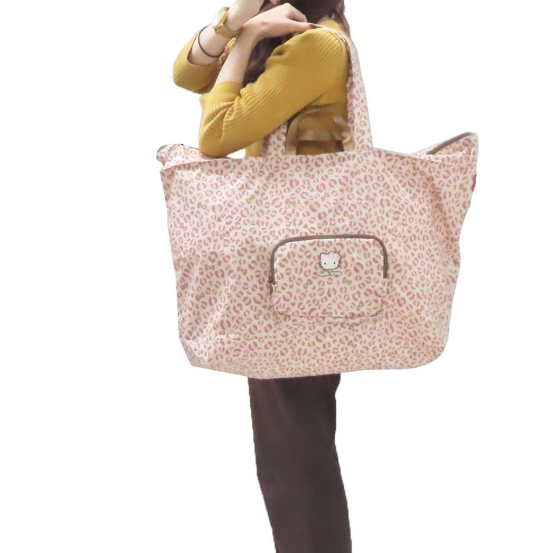 シネマコレクション cinemacollection ハローキティ ボストンバッグ IP Maxi MAXIサイズ パッカブルバッグ leopard サンリオ ルートート 旅行かばん 旅行鞄 大容量 折りたたみ キャラクター グッズ アニマル