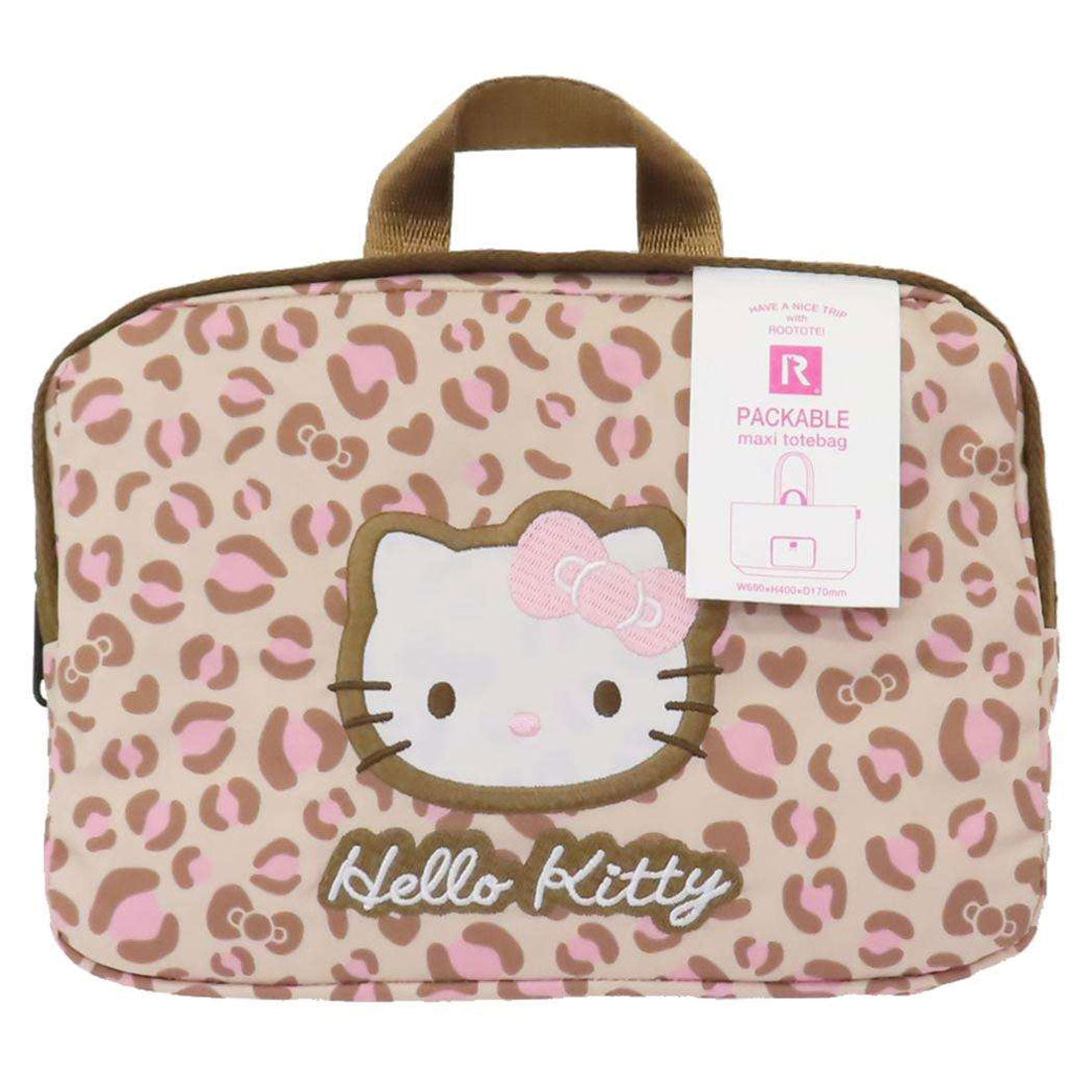 シネマコレクション cinemacollection ハローキティ ボストンバッグ IP Maxi MAXIサイズ パッカブルバッグ leopard サンリオ ルートート 旅行かばん 旅行鞄 大容量 折りたたみ キャラクター グッズ アニマル