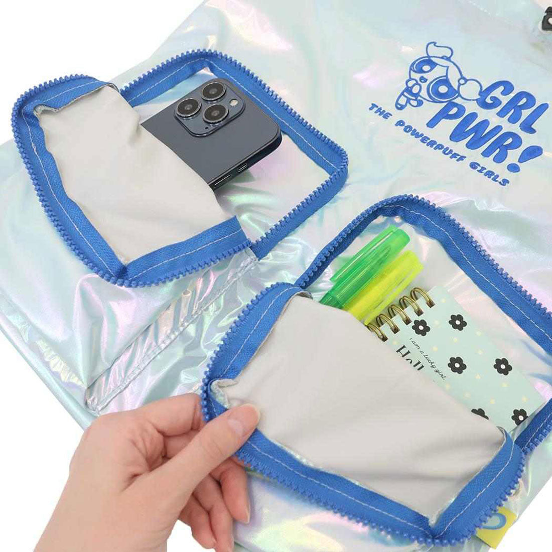 シネマコレクション cinemacollection パワーパフガールズ デイパック 巾着リュック バブルス マリモクラフト バックパック Dパック リュックサック キャラクター グッズ ブルー