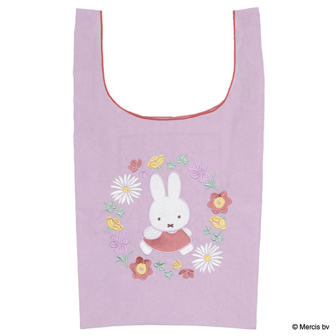 シネマコレクション cinemacollection ミッフィー エコバッグ ショッピングバッグ MIFFY EMBROIDERY ピンク ディックブルーナ エフエービージャパン お買い物バッグ 絵本キャラクター グッズ ピンク