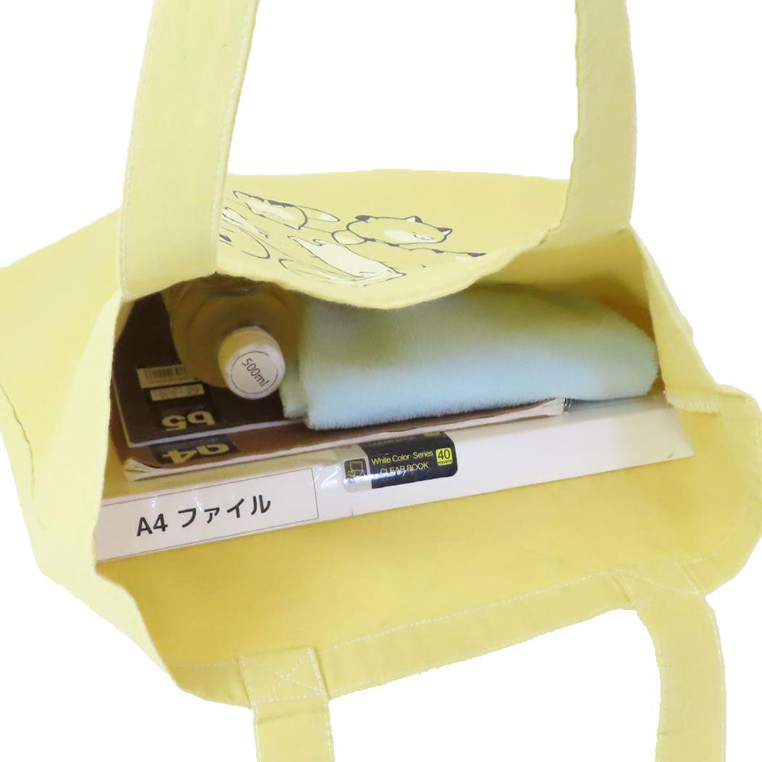 シネマコレクション cinemacollection なんでもいきもの 手提げかばん 後染めトート だめきつね YE ワタナベ トートバッグ キャラクター グッズ イエロー