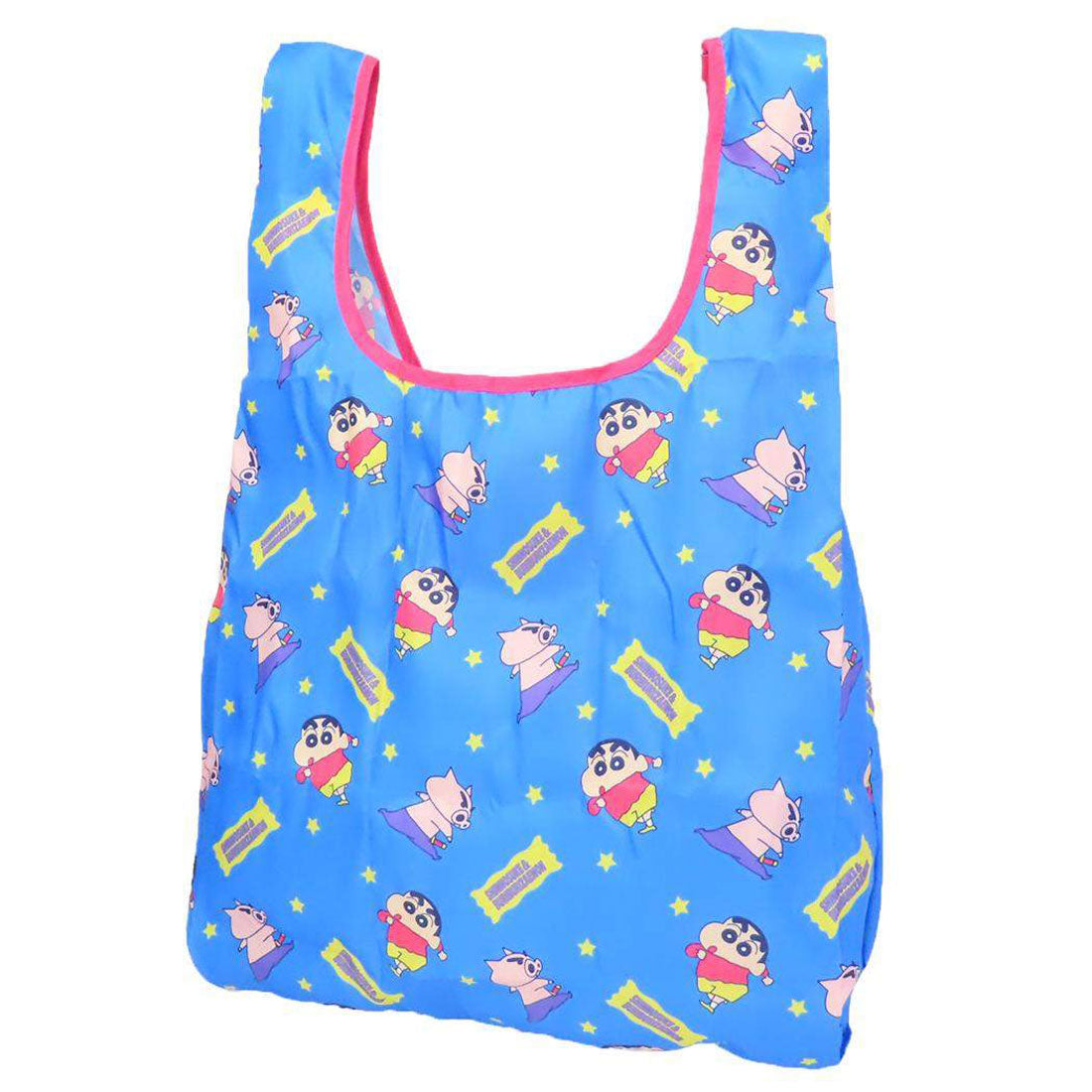 シネマコレクション cinemacollection クレヨンしんちゃん エコバッグ マルシェショッピングバッグ しんのすけ＆ぶりぶりざえもん スモールプラネット 折りたたみ お買い物かばん アニメキャラクター グッズ ブルー