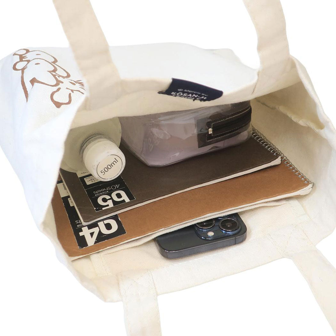 シネマコレクション cinemacollection ミッフィー 手提げかばん トートバッグ miffyx鳥獣戯画 なに？なに？ ディックブルーナ マリモクラフト サブバッグ 絵本キャラクター グッズ 他