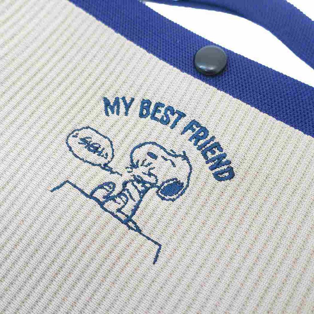 シネマコレクション cinemacollection スヌーピー ショルダーバッグ IP BR ルフル Peanuts-0H ニット調編み生地ミニショルダー NAVY ピーナッツ ルートート 斜め掛けかばん キャラクター グッズ ベージュ