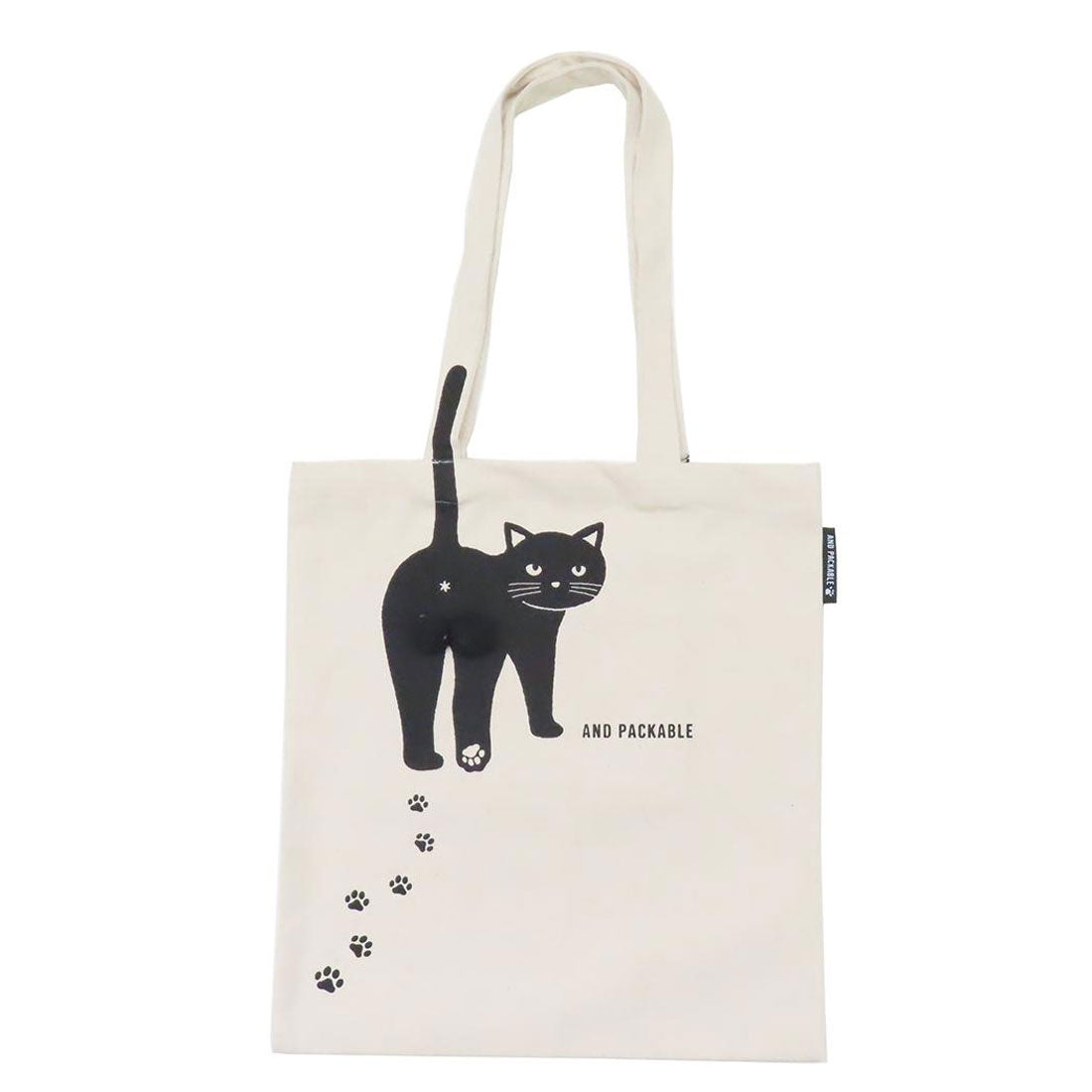 シネマコレクション cinemacollection AND PACKABLE トートバッグ ニャンタマトートバッグ TB クロネコ NT テクノプライム 手提げかばん かわいい グッズ ホワイト