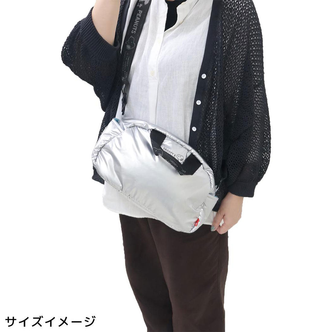 シネマコレクション cinemacollection スヌーピー ショルダーバッグ IP.デリPadded.Peanuts-0S DELIミニバッグ s-silver ピーナッツ ルートート ミニショルダー 斜め掛けかばん キャラクター グッズ 他