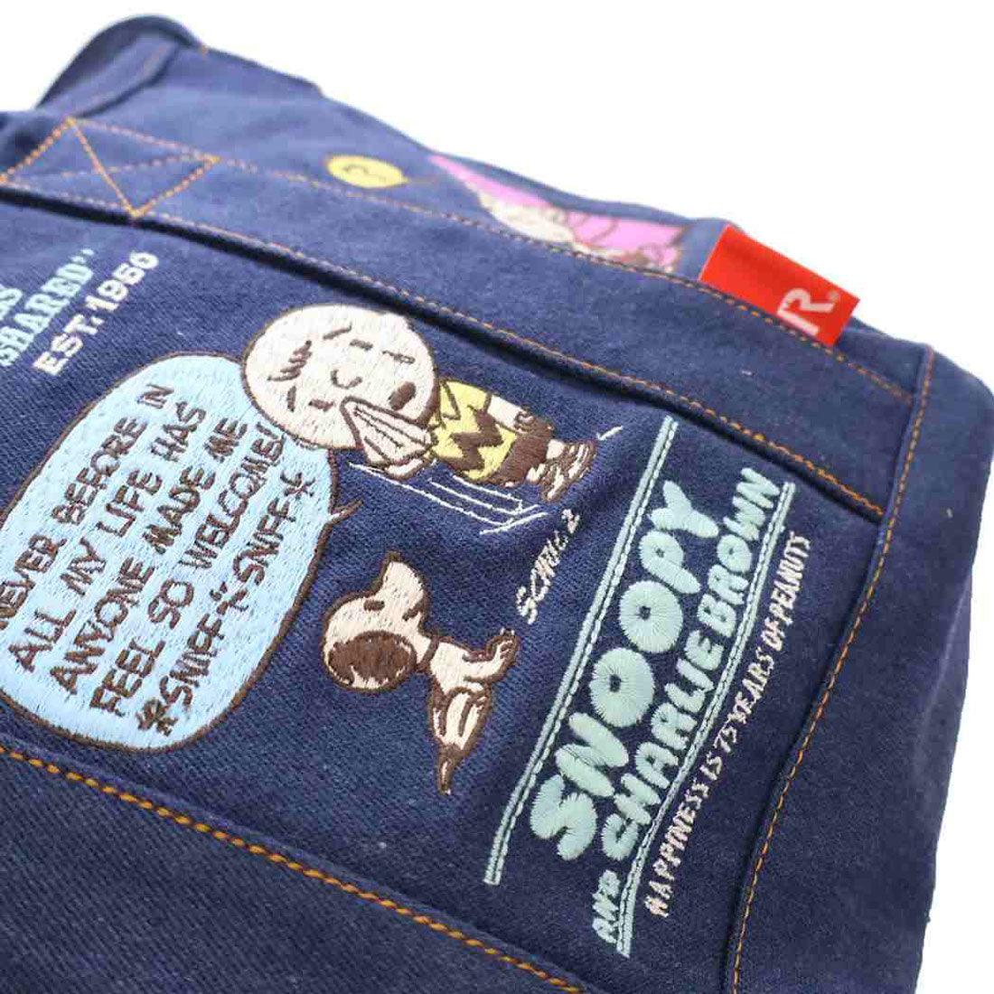 シネマコレクション cinemacollection スヌーピー ショルダーバッグ IP.デリ.シシュウ.Peanuts-0M デニムミニバッグ ショルダー付 NAVY ピーナッツ ルートート 手提げかばん 斜め掛け 肩掛けカバン キャラクター グッズ 他