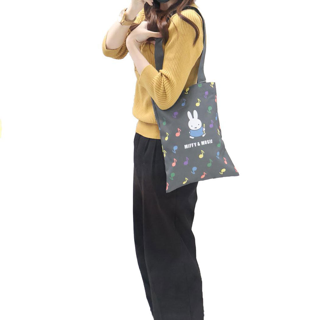 シネマコレクション cinemacollection ミッフィー トートバッグ フルカラーバッグ ミッフィー＆ミュージック BK ディックブルーナ スモールプラネット 手提げかばん 絵本キャラクター グッズ 他