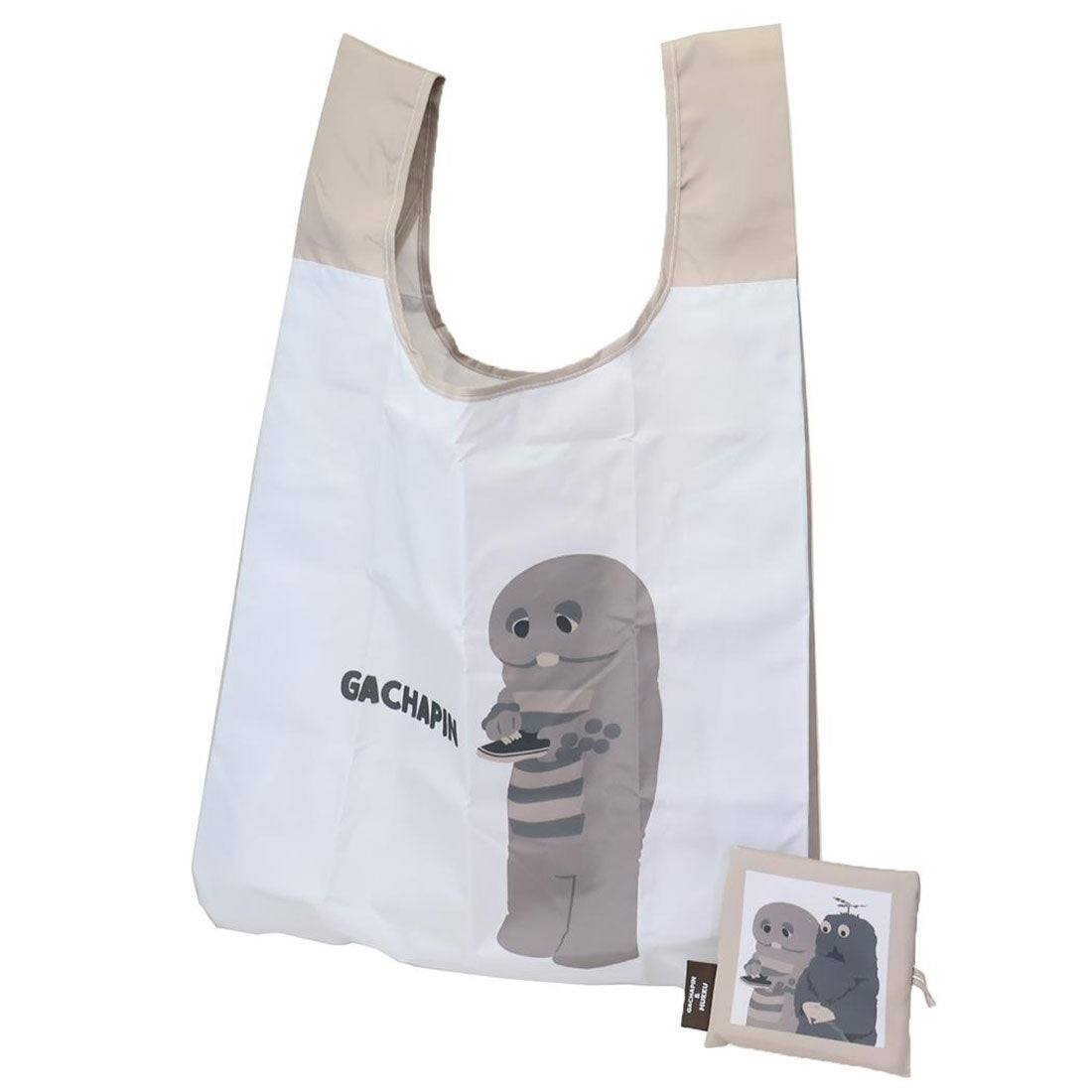 シネマコレクション cinemacollection ガチャピン＆ムック ショッピングバッグ エコバッグ セピアカラー 丸眞 お買い物かばん キャラクター グッズ 他