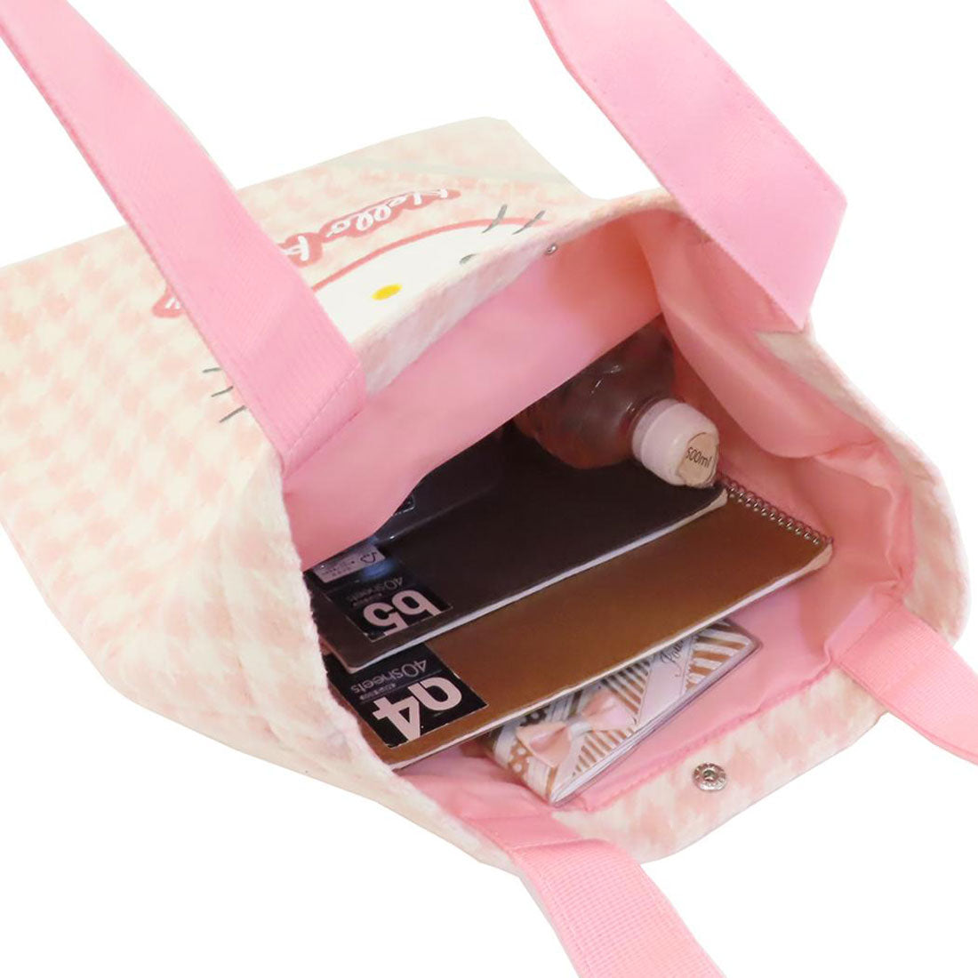 シネマコレクション cinemacollection ハローキティ 手提げかばん お出かけトート 千鳥格子 ピンク サンリオ トートバッグ キャラクター グッズ 他