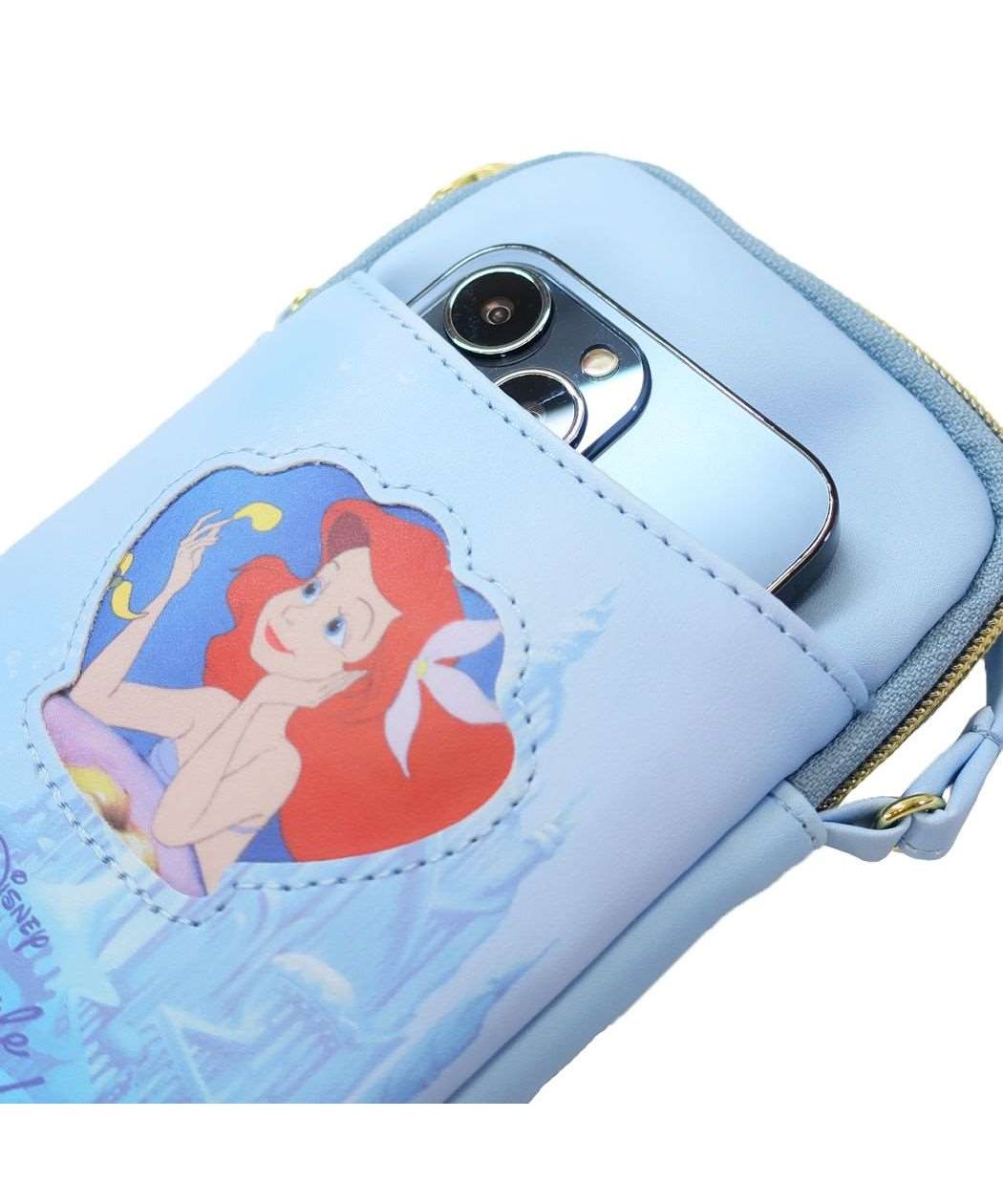シネマコレクション cinemacollection リトルマーメイド スマホポーチ スマホショルダーポーチ アリエル BL ディズニープリンセス マリモクラフト ミニショルダー ポシェット キャラクター グッズ  （メーカー指定色） メーカー指定色