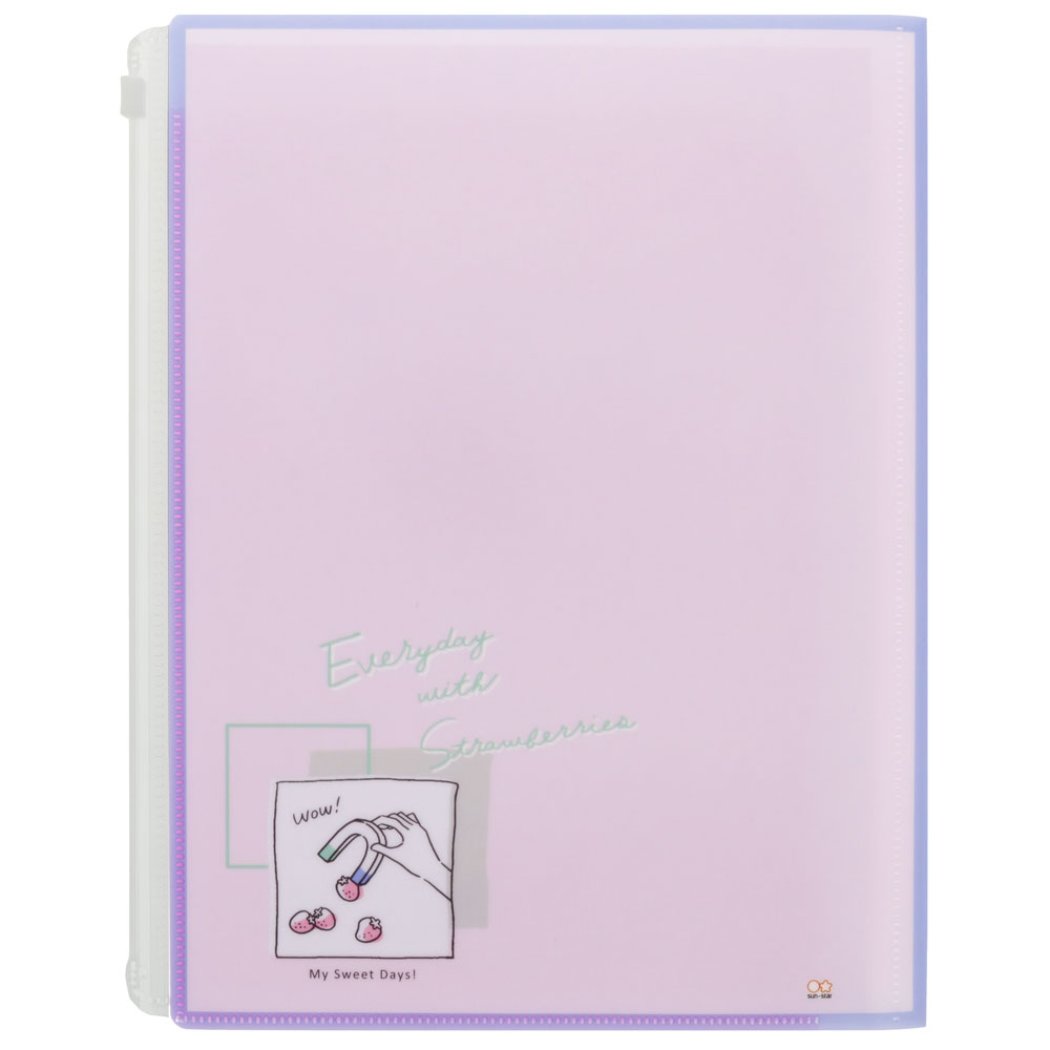 シネマコレクション cinemacollection クリアファイル A4 6ポケット ジップファスナー付 小学生 中学生 高校生 女の子 ファイル MY SWEET DAYS ストロベリー 新入学クリス （メーカー指定色） メーカー指定色