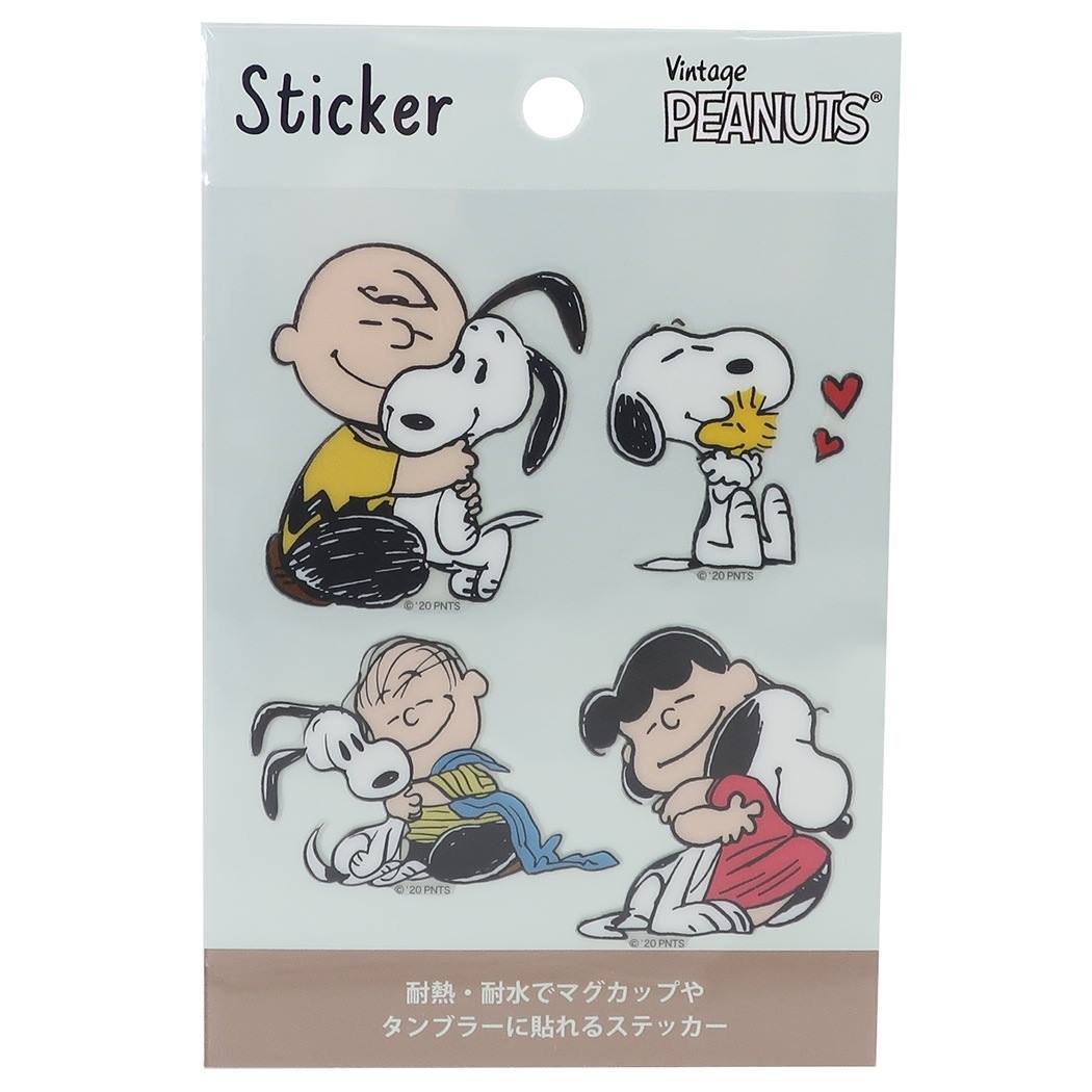 Cinema Collection cinemacollection Snoopy goods heat-resistant waterproof sticker decoration seal hug PEANUTS character present boy girl gift