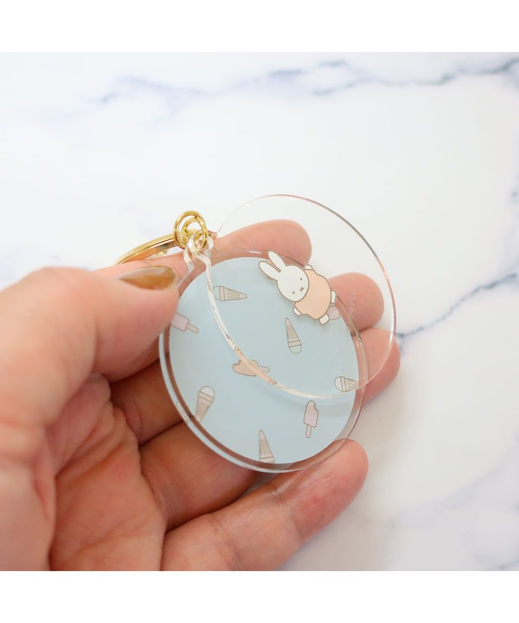 シネマコレクション cinemacollection ミッフィー キーリング レイヤーアクリルキーホルダー アイス おいしいものシリーズ ディックブルーナ マリモクラフト かわいい 絵本キャラクター グッズ  （メーカー指定色） メーカー指定色