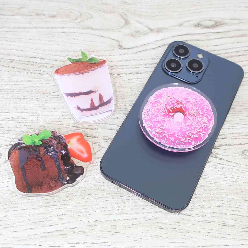シネマコレクション cinemacollection スマホアクセ アクリルスマホグリップ pink donuts ミントイン かわいい プレゼント グッズ  （メーカー指定色） メーカー指定色