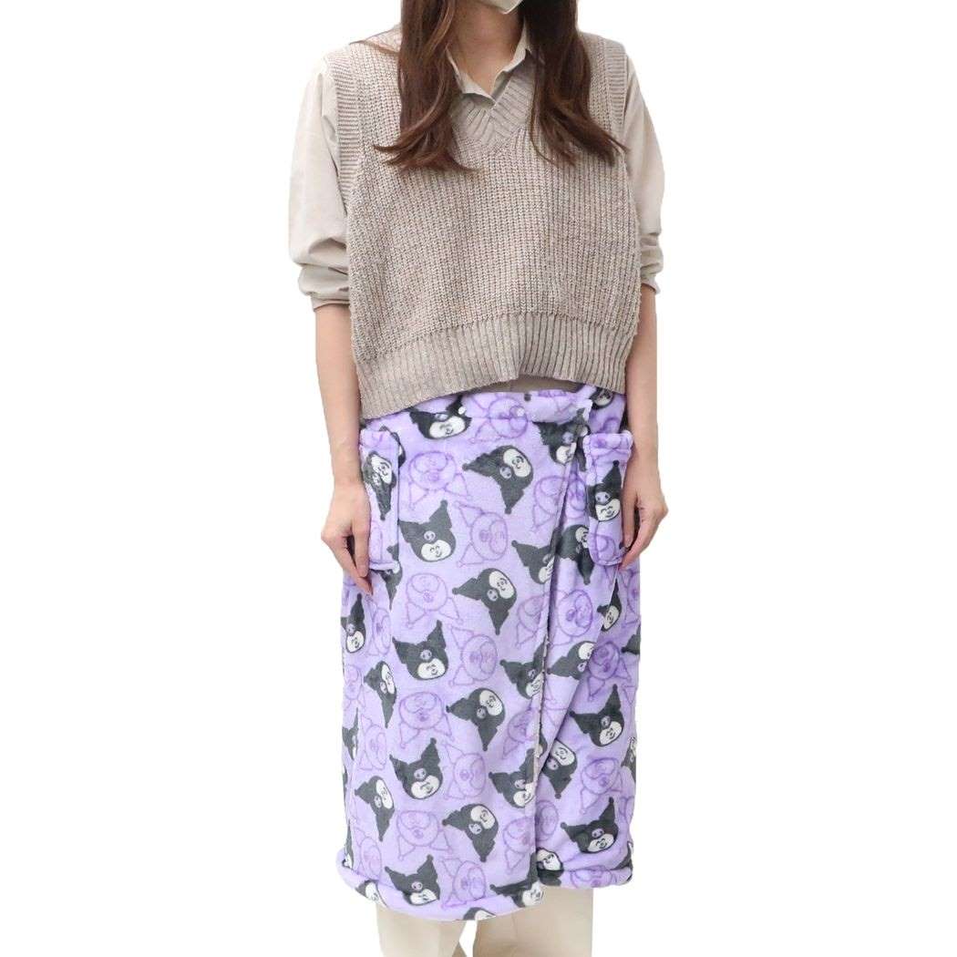 シネマコレクション cinemacollection ポムポムプリン ひざ掛け 巻きブランケット おえかきさんxさんりおきゃらくたーず サンリオ ニシオ ウォーマー雑貨 防寒対策 巻きスカート キャラクター グッズ （メーカー指定色） メーカー指定色