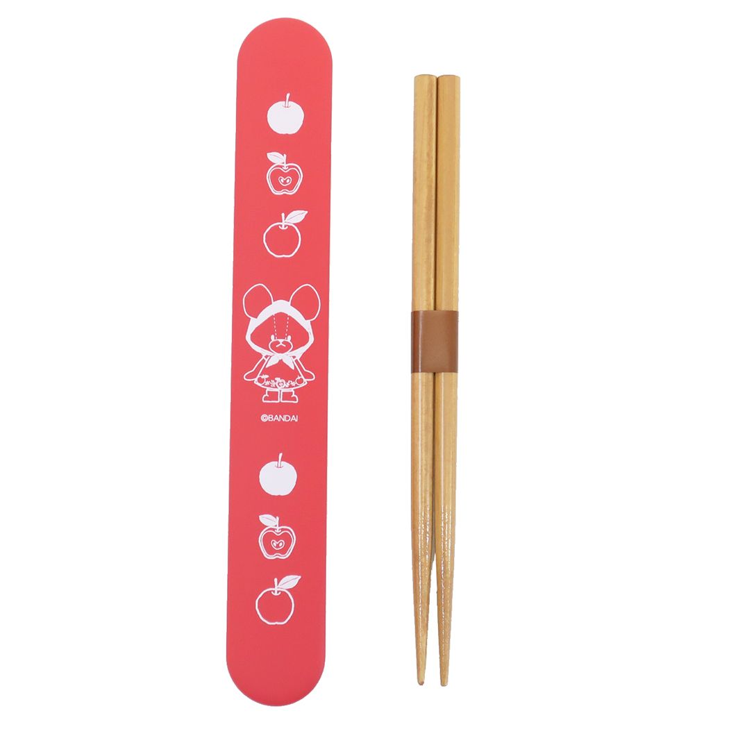 シネマコレクション cinemacollection くまのがっこう おはしセット 箸箱セット アップルガール ジャッキー ヤクセル 18cm 日本製 絵本キャラクター グッズ  （メーカー指定色） メーカー指定色