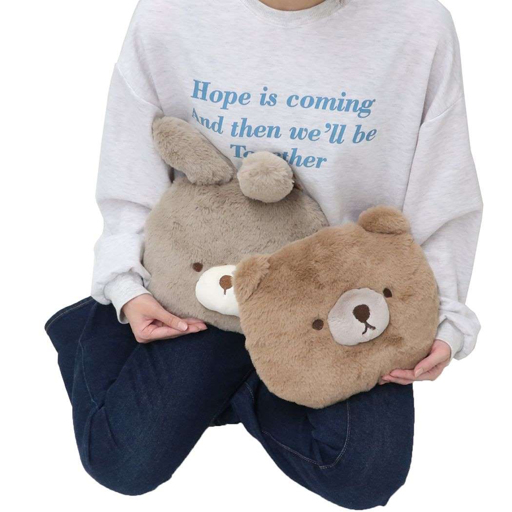 シネマコレクション cinemacollection クッション フェイスクッションS フワウサ ベージュ フレンズヒル インテリア かわいい プレゼント グッズ  （メーカー指定色） メーカー指定色