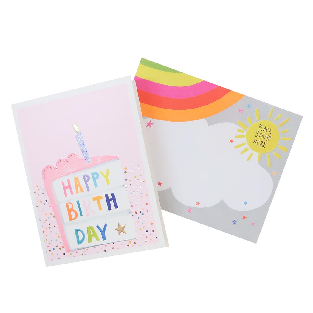 シネマコレクション cinemacollection Paper salad グリーティングカード バースデーカード キャンドルケーキ APJ 誕生日 メッセージカード 封筒付き グッズ