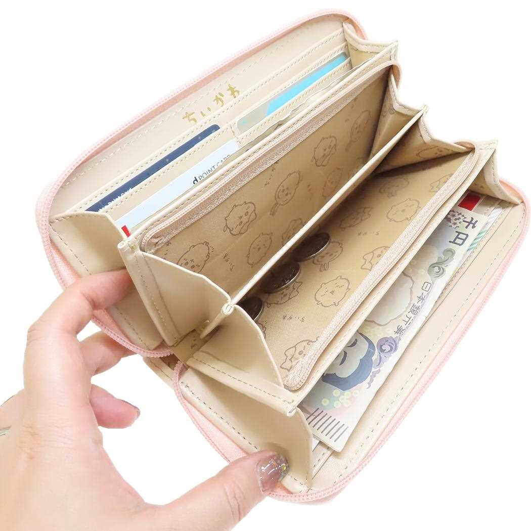シネマコレクション cinemacollection ちいかわ レディース長財布 ラウンド長財布 ラウンドファスナーロングウォレット ピンク ちいかわ アルディ プレゼント ギフト キャラクター グッズ  （メーカー指定色） メーカー指定色