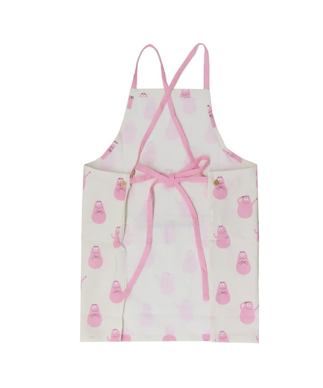 シネマコレクション cinemacollection バーバパパ エプロン レディースショートエプロン BARBAPAPA フレンズヒル FRIENDSHILL 75cm丈 キッチン雑貨 キャラクター グッズ  （アイボリー） アイボリー