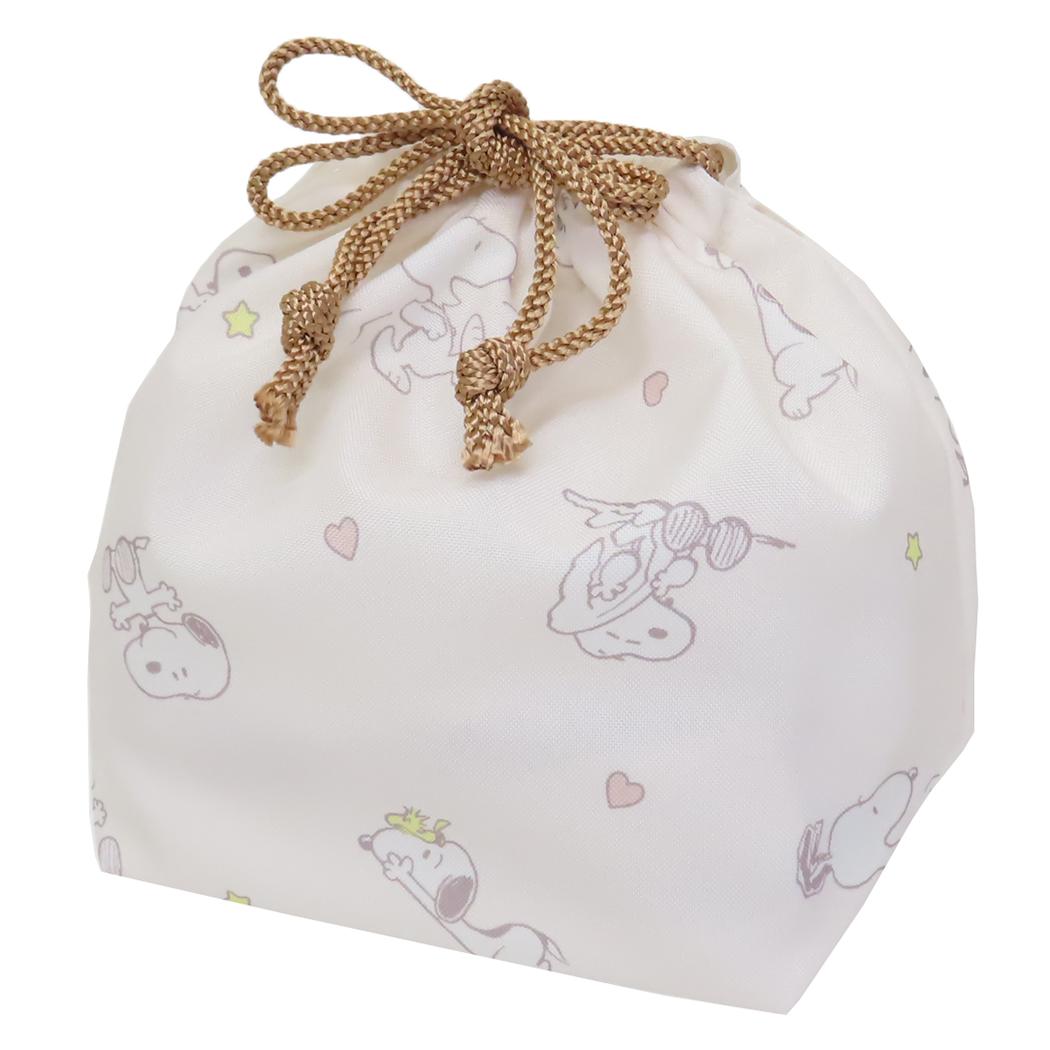 シネマコレクション cinemacollection スヌーピー ランチ巾着 お弁当きんちゃくポーチ BEIGE ピーナッツ マリモクラフト マチ付き ランチ雑貨 キャラクター グッズ  （メーカー指定色） メーカー指定色