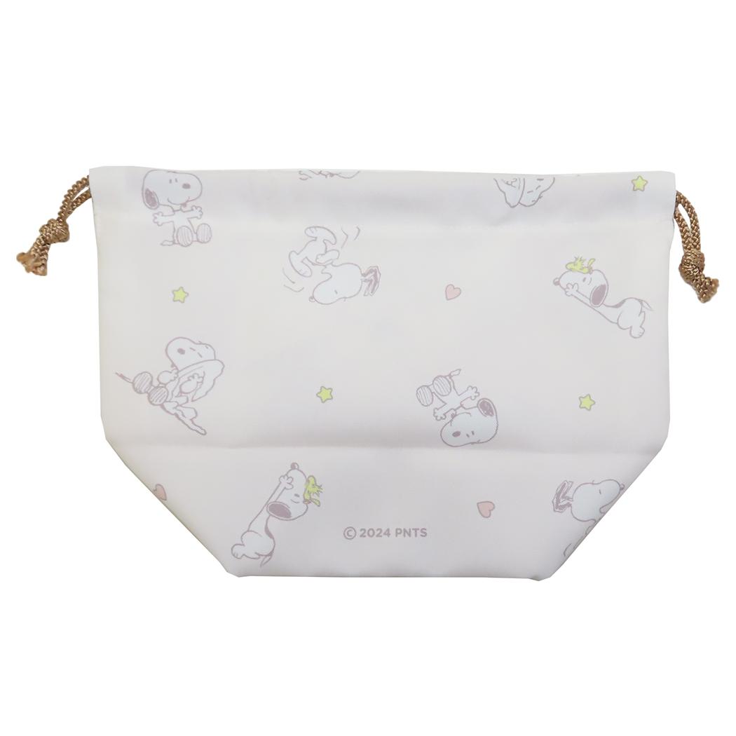 シネマコレクション cinemacollection スヌーピー ランチ巾着 お弁当きんちゃくポーチ BEIGE ピーナッツ マリモクラフト マチ付き ランチ雑貨 キャラクター グッズ  （メーカー指定色） メーカー指定色