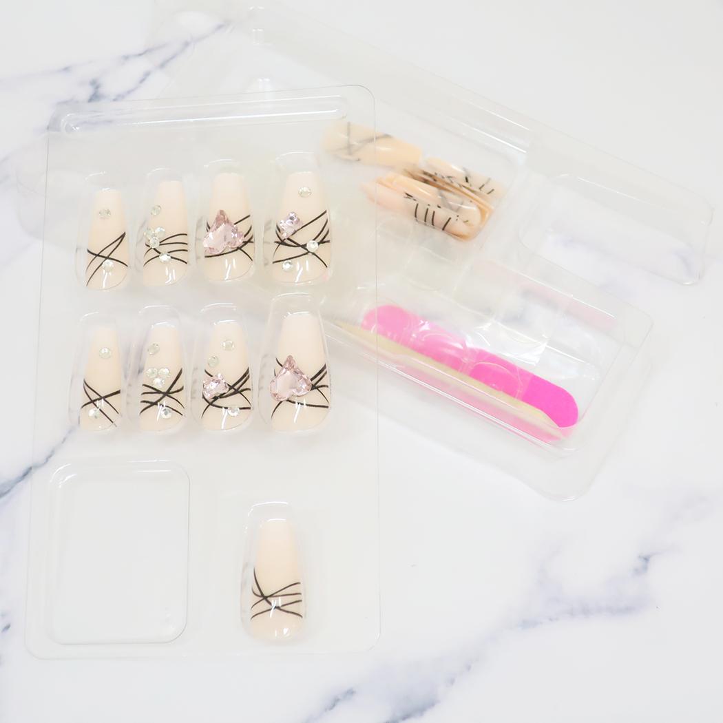 シネマコレクション cinemacollection コスメ雑貨 ネイルチップ ロングスクエアタイプ CLEAR HEART カミオジャパン ネイルアート 付け爪 おしゃれ グッズ 【返品不可商品】 （メーカー指定色） メーカー指定色