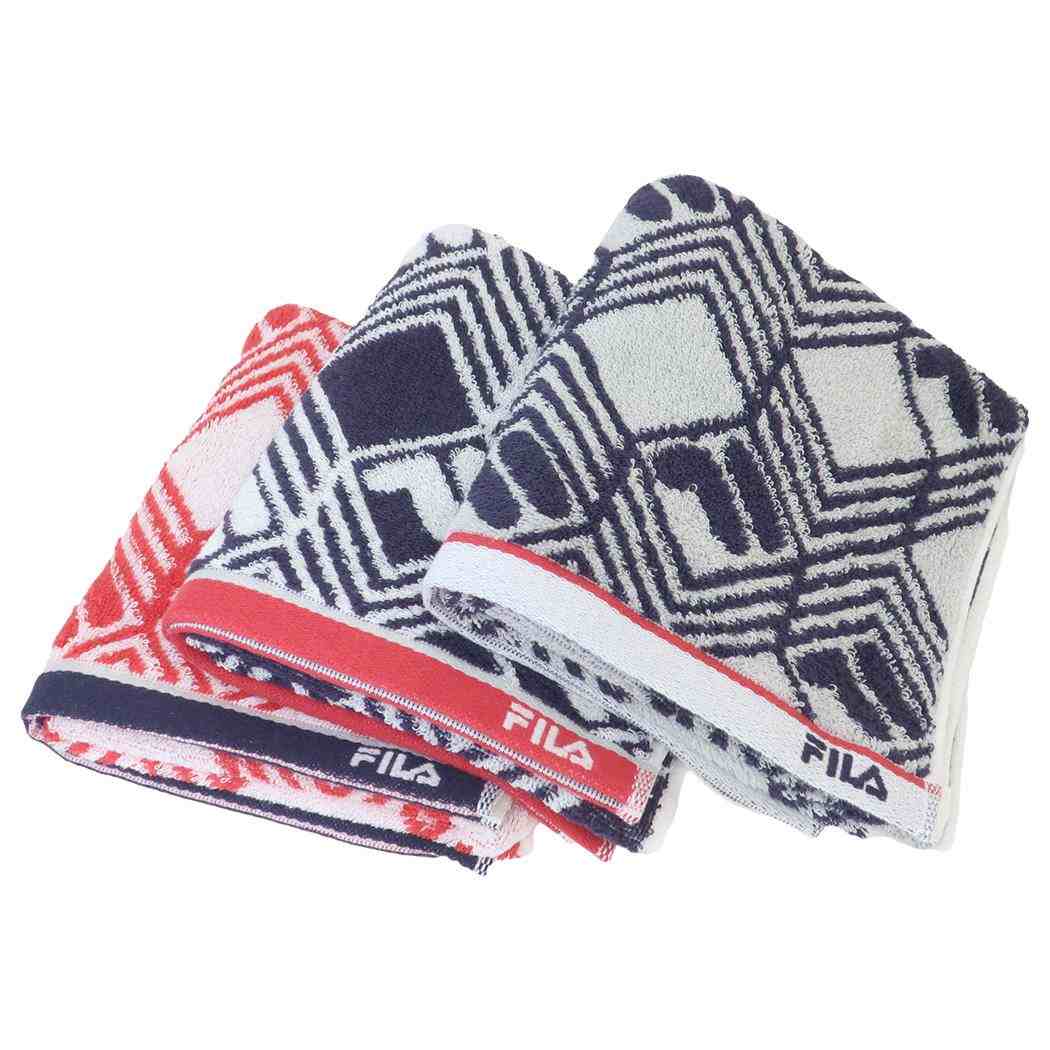 シネマコレクション cinemacollection フィラ フェイスタオル ジャガードロングタオル GY FILA 日繊 抗菌防臭 スポーツブランド グッズ  （メーカー指定色） メーカー指定色