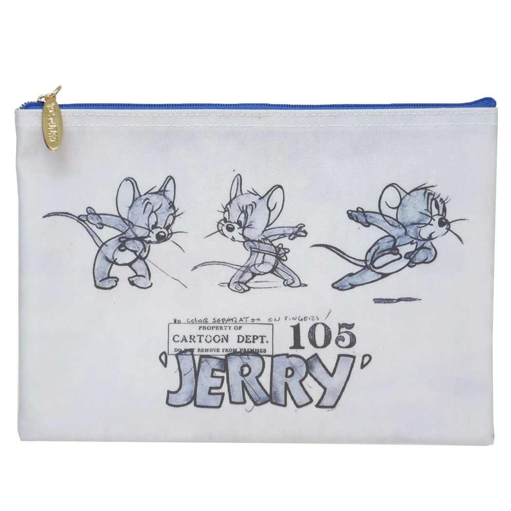 Cinema Collection cinemacollection Tom and Jerry Character Flat Pouch Vintage Jerry Sketch Gift for Boys Girls