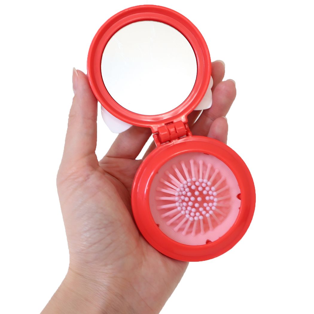 Cinema Collection cinemacollection Hello Kitty Hand Mirror Brush with Mirror Hello Kitty Sanrio Unique Gift Character Goods 【Non-returnable item】