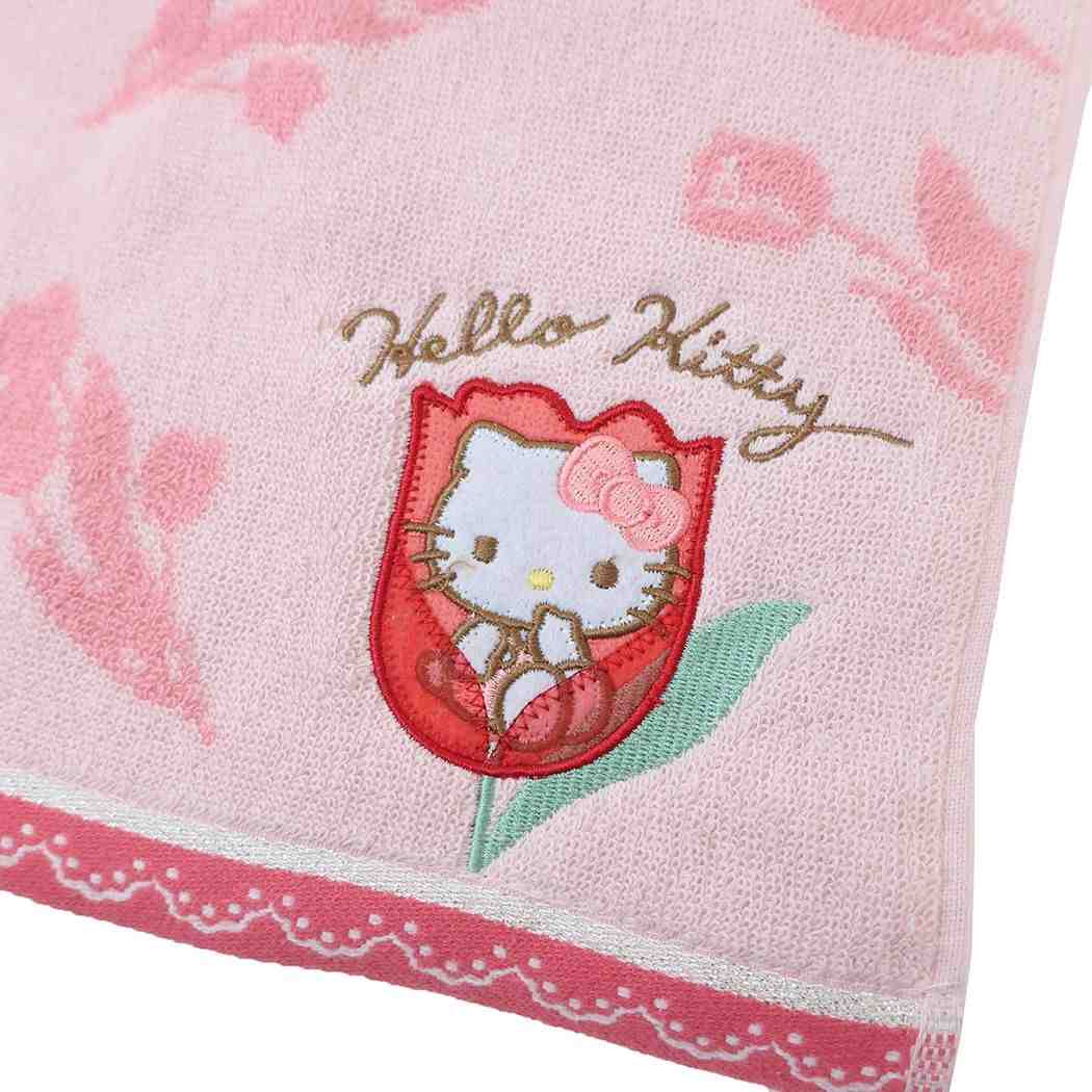 Cinema Collection Hello Kitty Face Towel Jacquard Long Towel Bloom Kitty Sanrio Marushin New Life Goods Character Merchandise