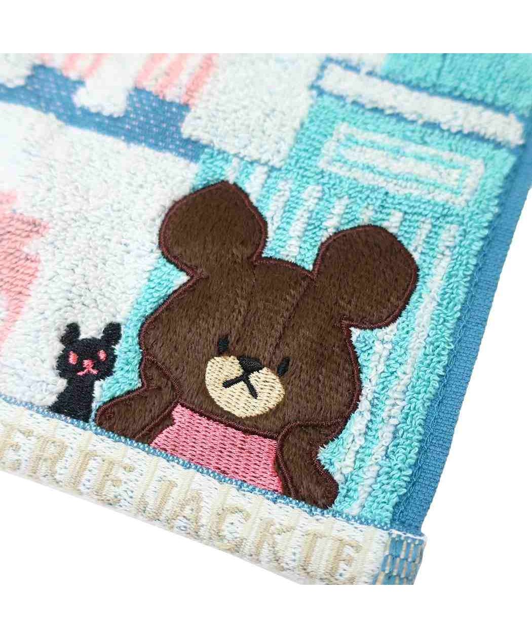 Cinema Collection cinemacollection Kuma no Gakkou Mini Towel Non-twisted Pile Jacquard Patisserie Jackie Marushin New Life Goods Picture Book Character Merchandise