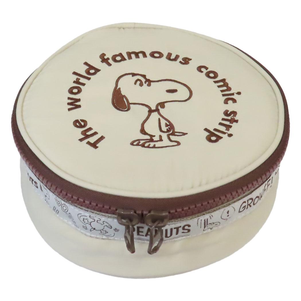 Cinema Collection cinemacollection Snoopy Cosmetic Pouch Circle Pouch BE PEANUTS Marimo Craft Makeup Pouch Small Item Holder Character Goods