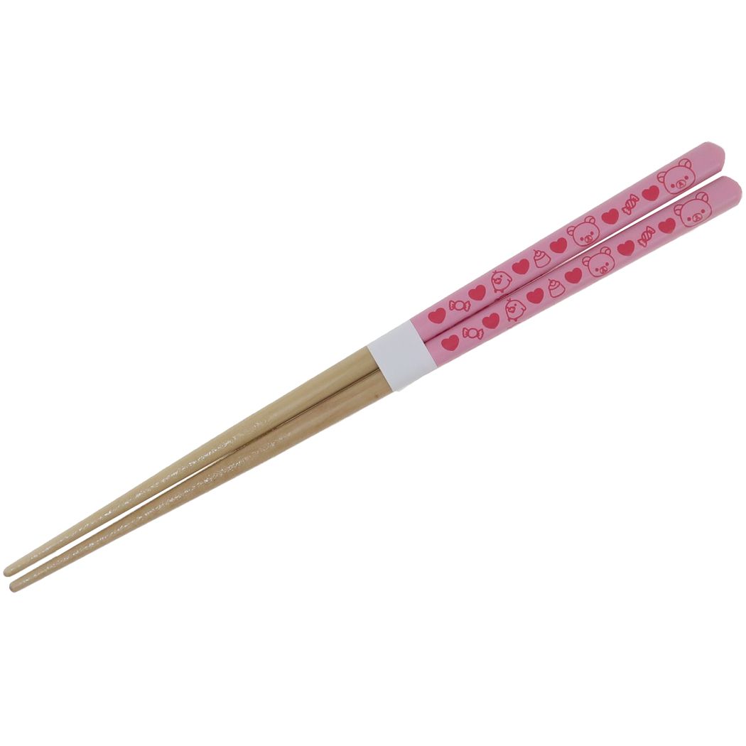 Cinema Collection cinemacollection Rilakkuma Goods Chopsticks San-X Character Natural Wood Chopsticks 18cm Gift for Boys Girls Gift 【Non-returnable item】