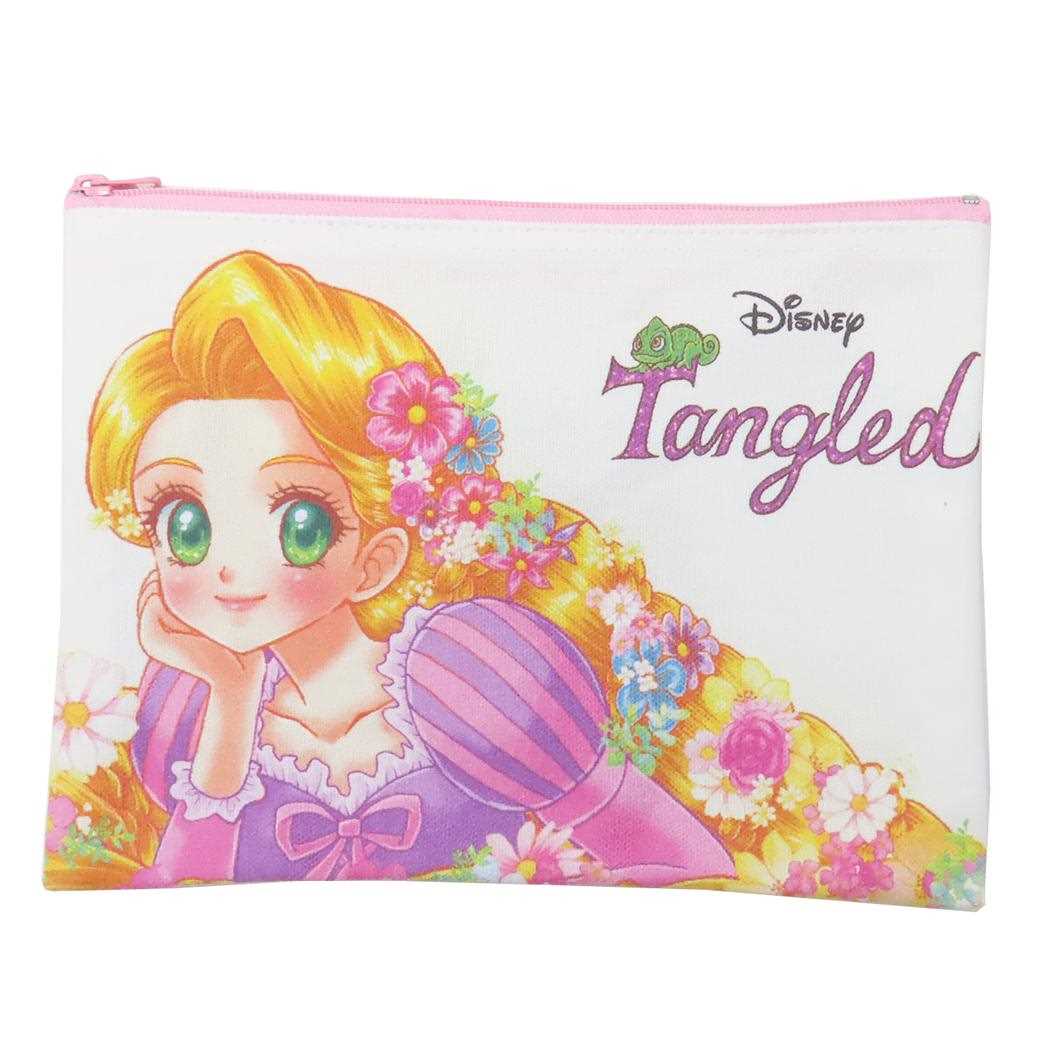 Cinema Collection cinemacollection Tangled x Shoko Nakagawa Cosmetic Pouch Flat Pouch Smile Disney Princess Small Planet Makeup Pouch Character Goods