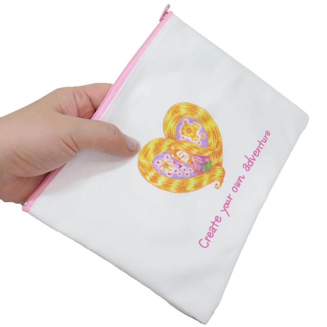 Cinema Collection cinemacollection Tangled x Shoko Nakagawa Cosmetic Pouch Flat Pouch Smile Disney Princess Small Planet Makeup Pouch Character Goods