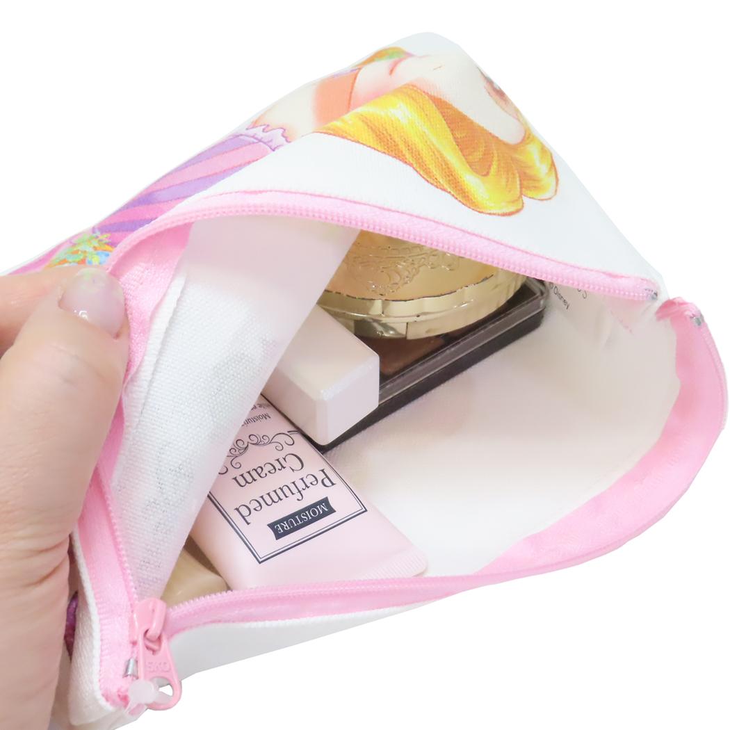 Cinema Collection cinemacollection Tangled x Shoko Nakagawa Cosmetic Pouch Flat Pouch Smile Disney Princess Small Planet Makeup Pouch Character Goods