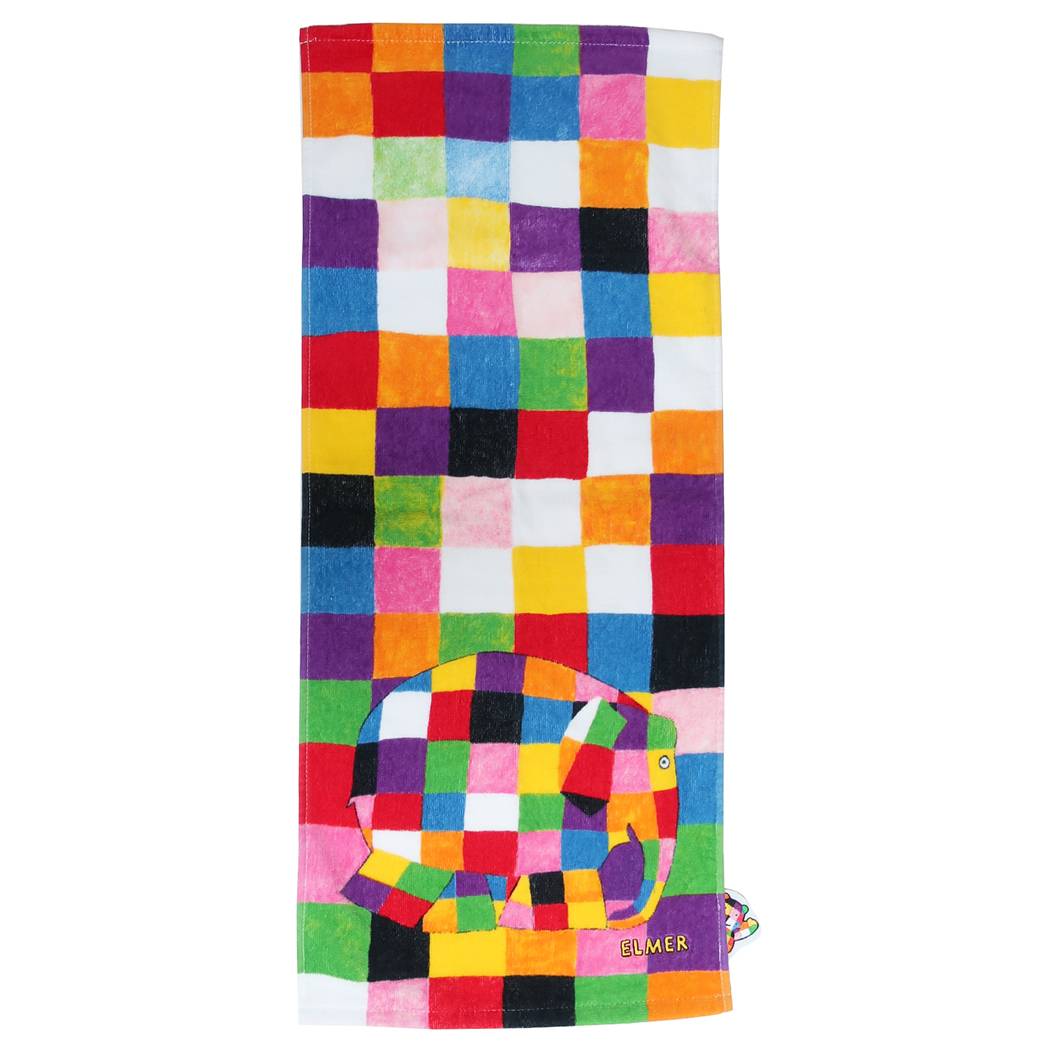 Cinema Collection cinemacollection Face Towel Elmer the Elephant Long Towel Elmer and Bear New Life Preparation Goods Character Present Boy Girl Gift