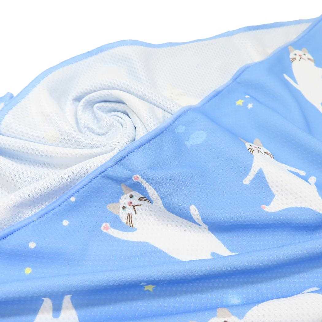 シネマコレクション cinemacollection 夏用ひんやりロングタオル クールタオル ホシゾラターチャン 藍色 フレンズヒル FRIENDSHILL 熱中症對策 戶外用品 用品
