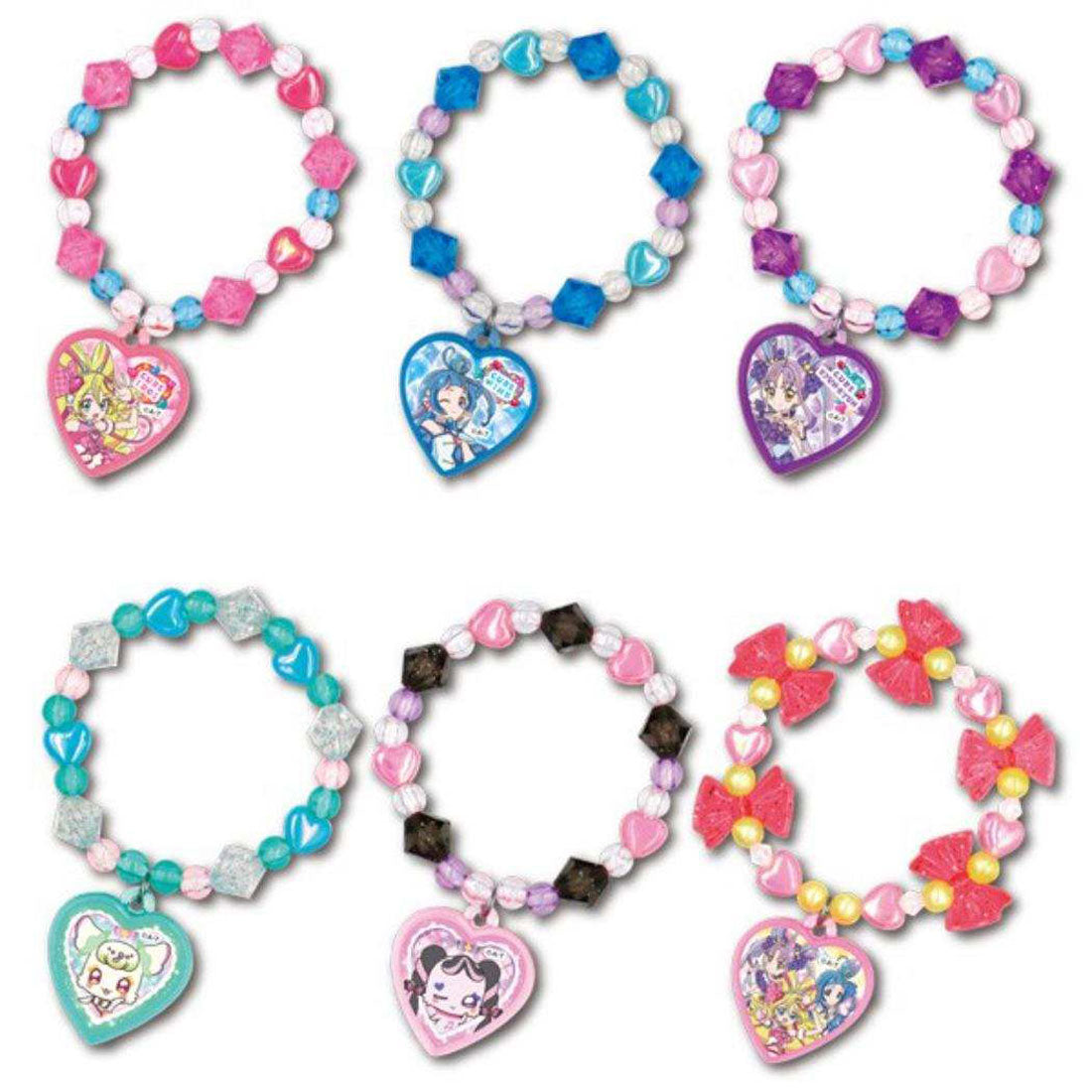 シネマコレクション cinemacollection キミとアイドルプリキュア アクセサリー プリキュアブレス 全6種 6個入セット  エンスカイ コレクション雑貨 まとめ買い アニメキャラクター グッズ マルチカラー