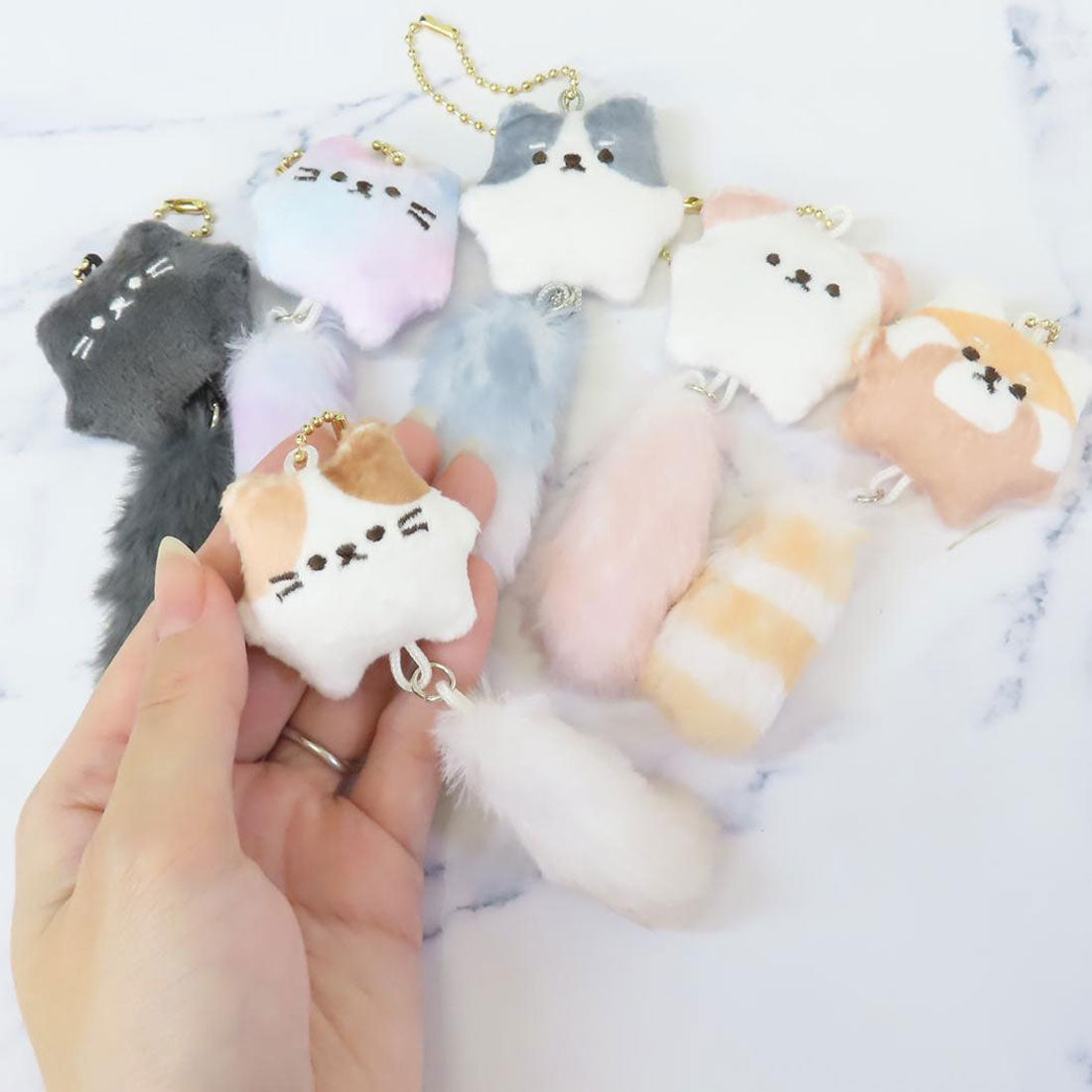 シネマコレクション cinemacollection もふっとてーる マスコット ゆらゆらしっぽマスコット ゆめ クーリア ぬいぐるみキーホルダー ボールチェーン かわいい グッズ マルチカラー