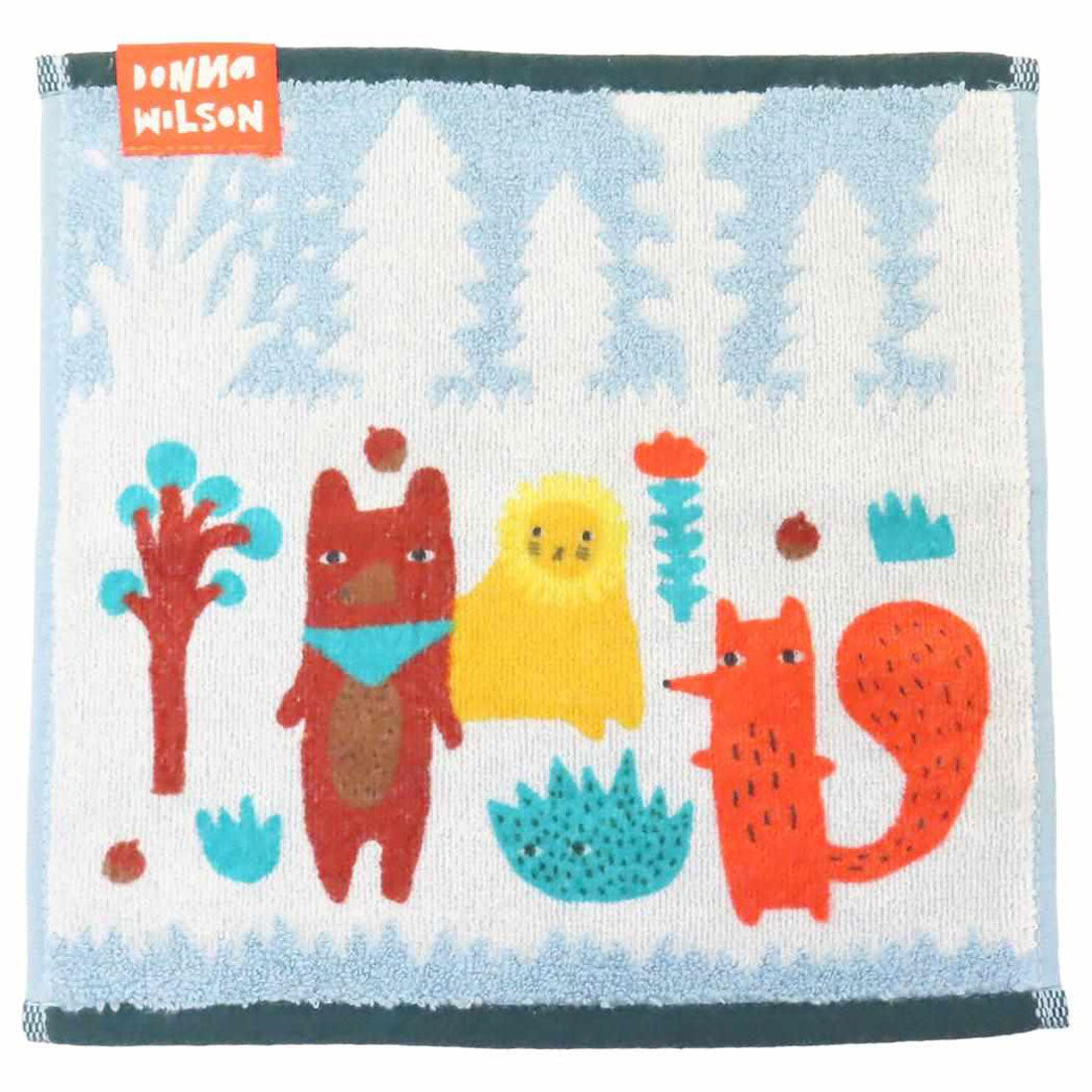 シネマコレクション cinemacollection ドナウィルソン ミニタオル シャーリングハンカチタオル オーガニックコットン なかまたちといっしょ 丸眞 汗拭きタオル おしゃれ グッズ ブルー