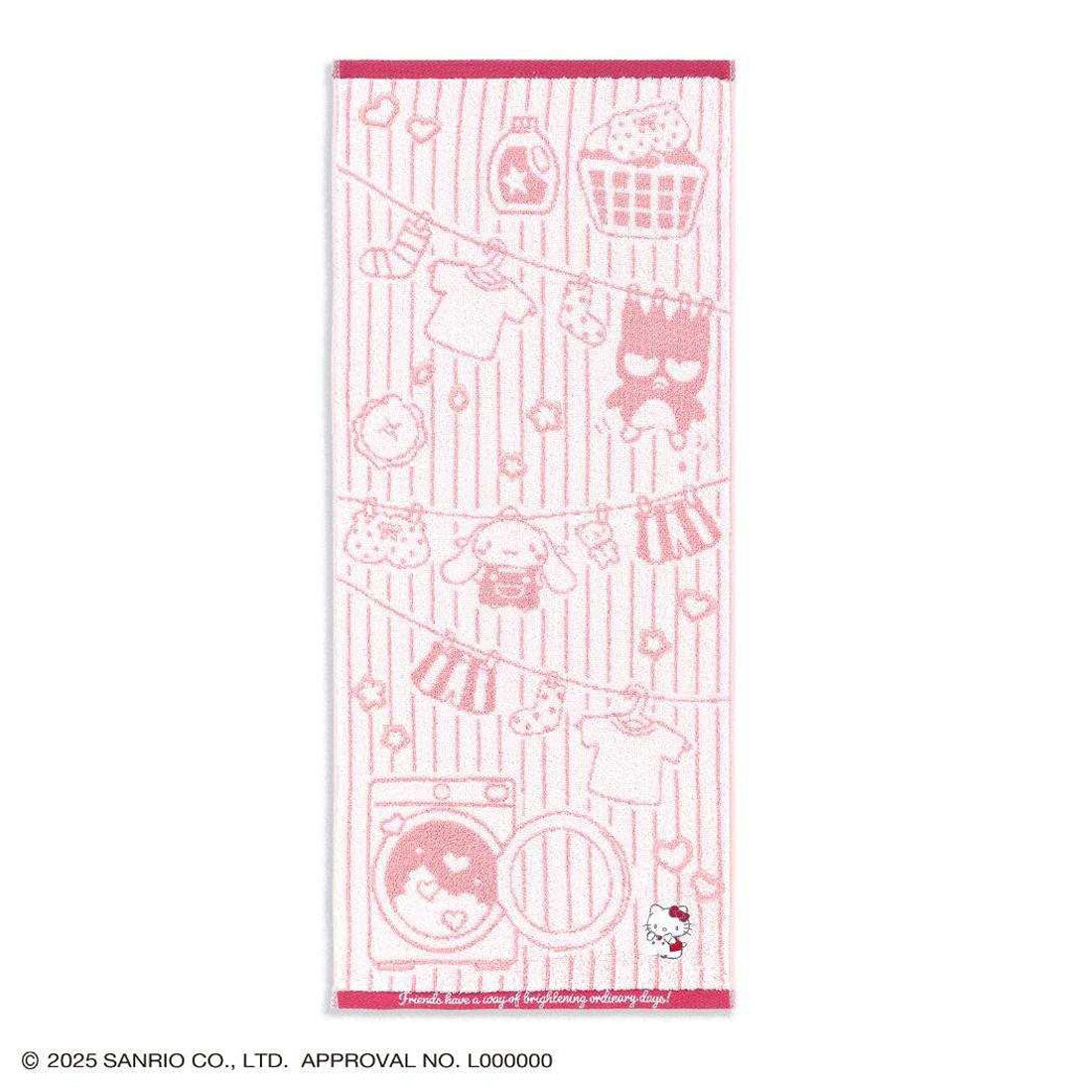 シネマコレクション cinemacollection ハローキティ ロングタオル 無撚糸フルフィーコットンフェイスタオル お洗濯 レッド サンリオ タオル美術館 かわいい プレゼント キャラクター グッズ 他