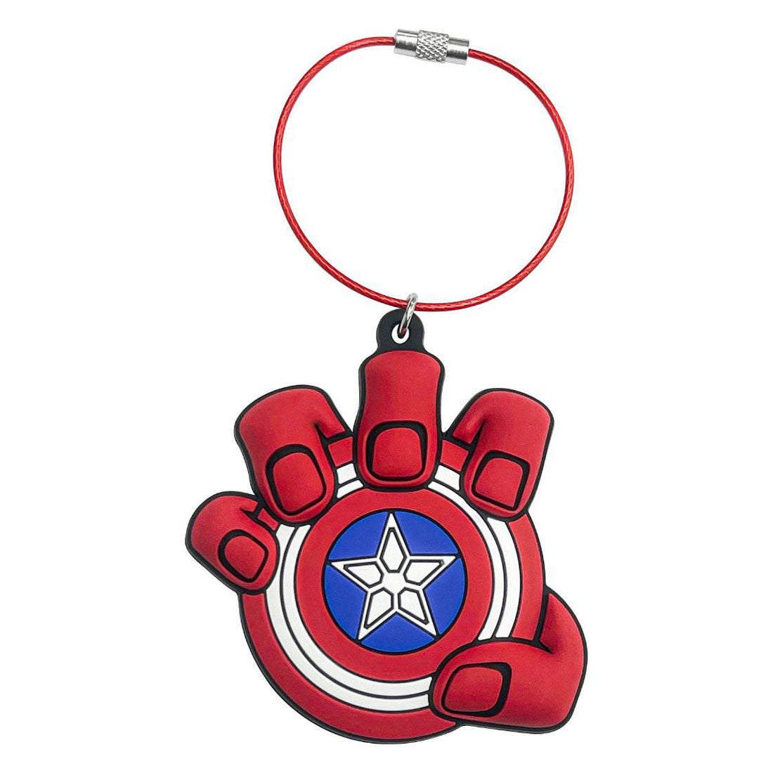 シネマコレクション cinemacollection キャプテンアメリカ：ブレイブ ニュー ワールド キーリング ラバーキーホルダー MARVEL インロック コレクション雑貨 キャラクター グッズ レッド