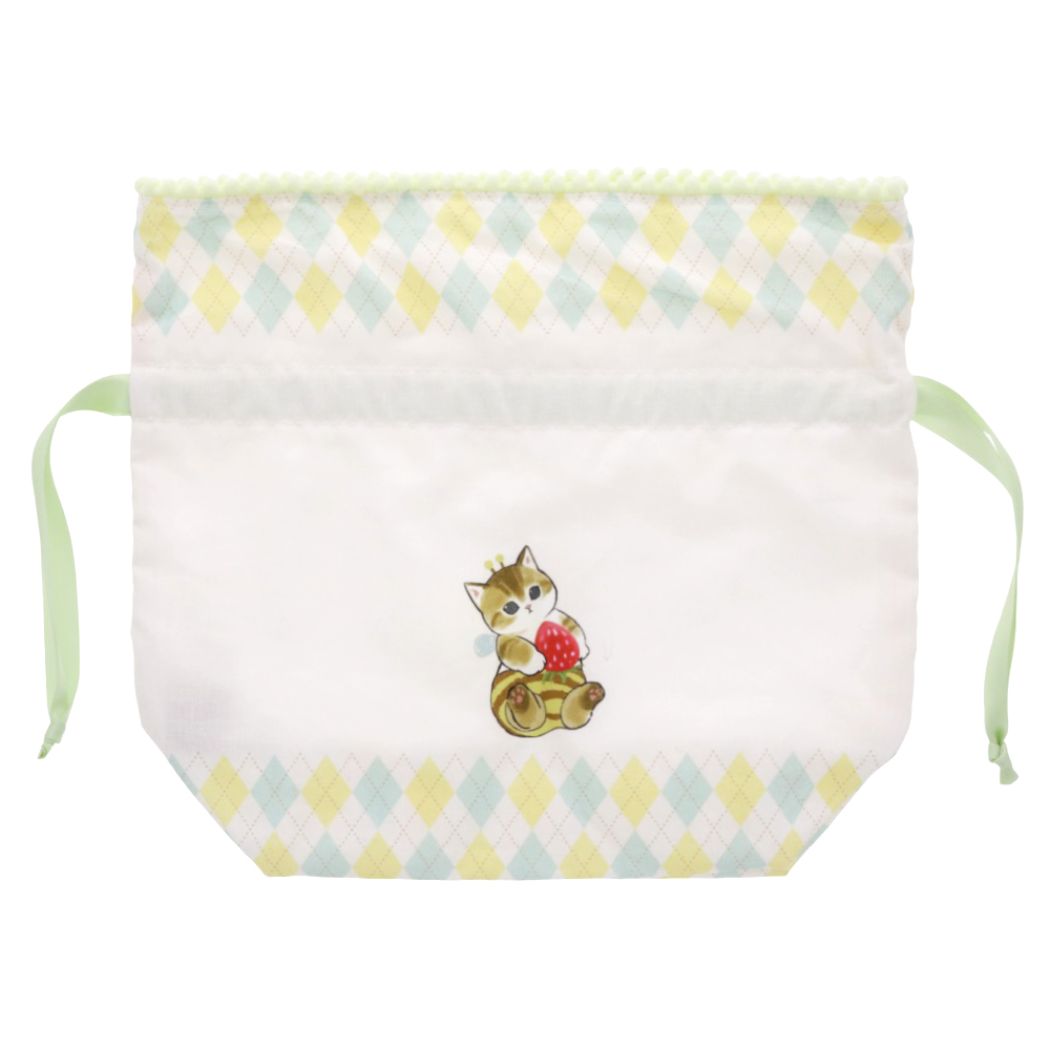 シネマコレクション cinemacollection モフサンド きんちゃくポーチ 巾着袋 ハチにゃん mofusand キャラクター プレゼント 男の子 女の子 ギフト  （メーカー指定色） メーカー指定色