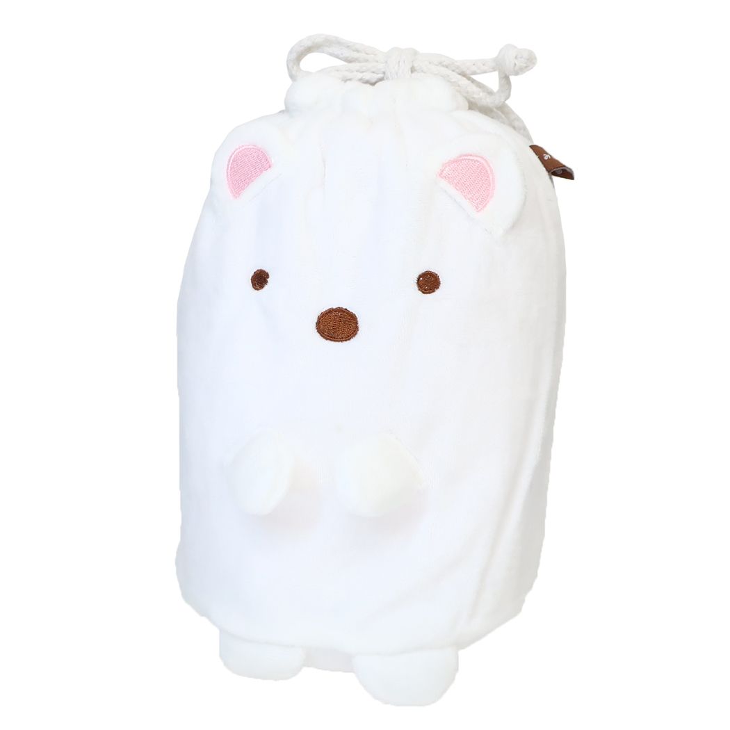 シネマコレクション cinemacollection すみっコぐらし ひざ掛け毛布 マスコット巾着付きブランケット もぎゅっとしろくま サンエックス 丸眞 ウォーマー雑貨 防寒用品 収納袋 キャラクター グッズ  （メーカー指定色） メーカー指定色