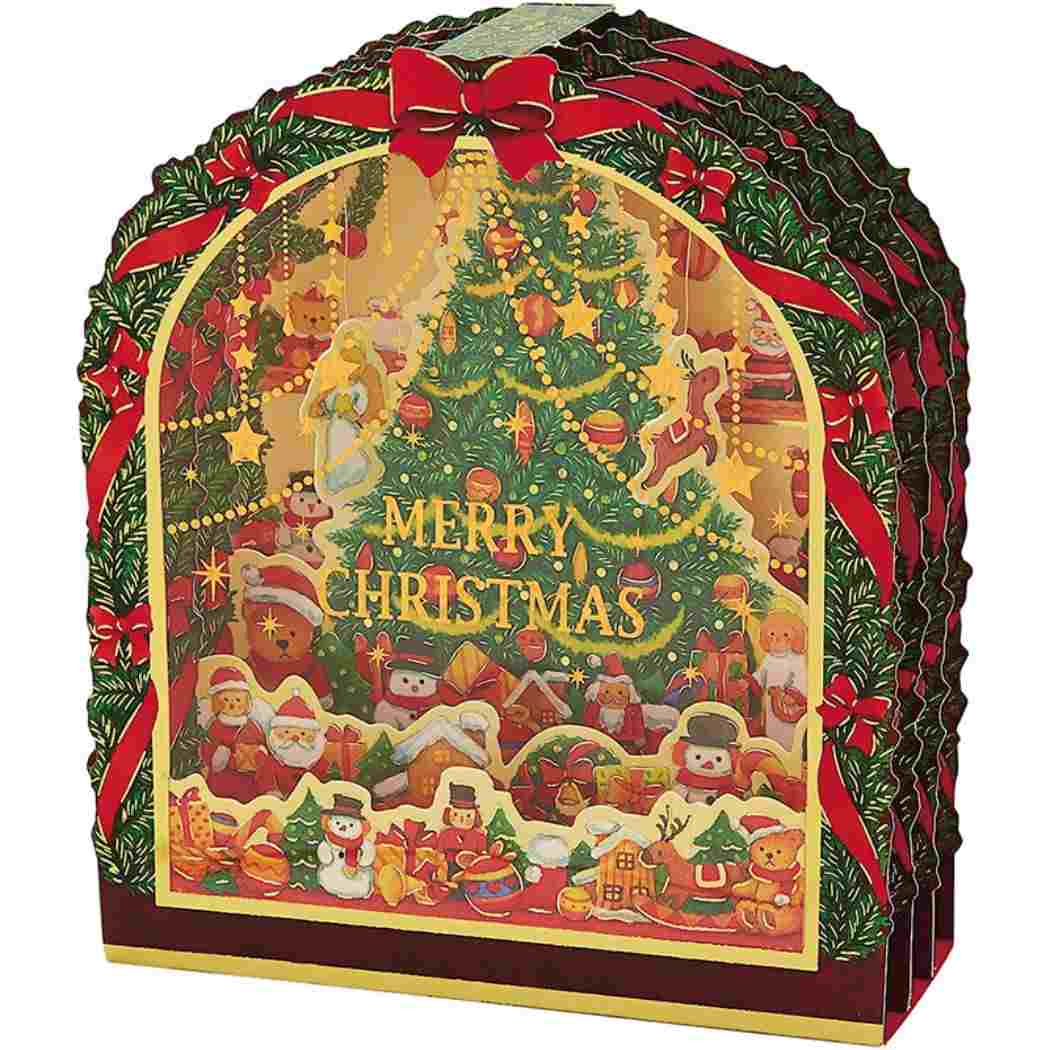 シネマコレクション cinemacollection CHRISTMAS グリーティングカード クリスマスカード jx38ー3 アーチ枠の中におもちゃぎっしり サンリオ プレゼント Xmasカード グッズ  （メーカー指定色） メーカー指定色